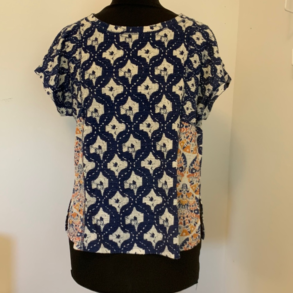 Zara Cotton blend Ikat shirt.